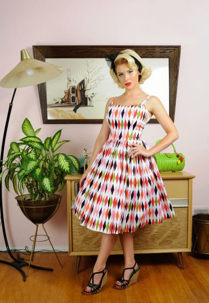 Женское винтажное платье pinup Дженни в 1950 году летний сарафан размера плюс с