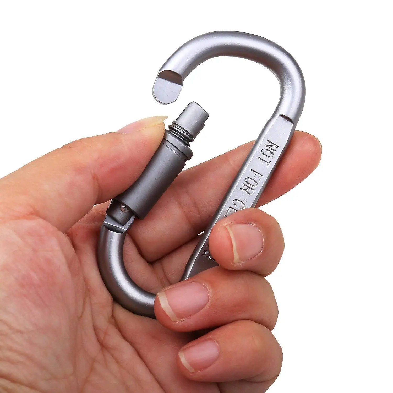 ELOS-Aluminum alloy D Ring Clip Shape Super Durable Strong and Large Carabiner keyring Keychain for Outdoor Camping Key | Спорт и