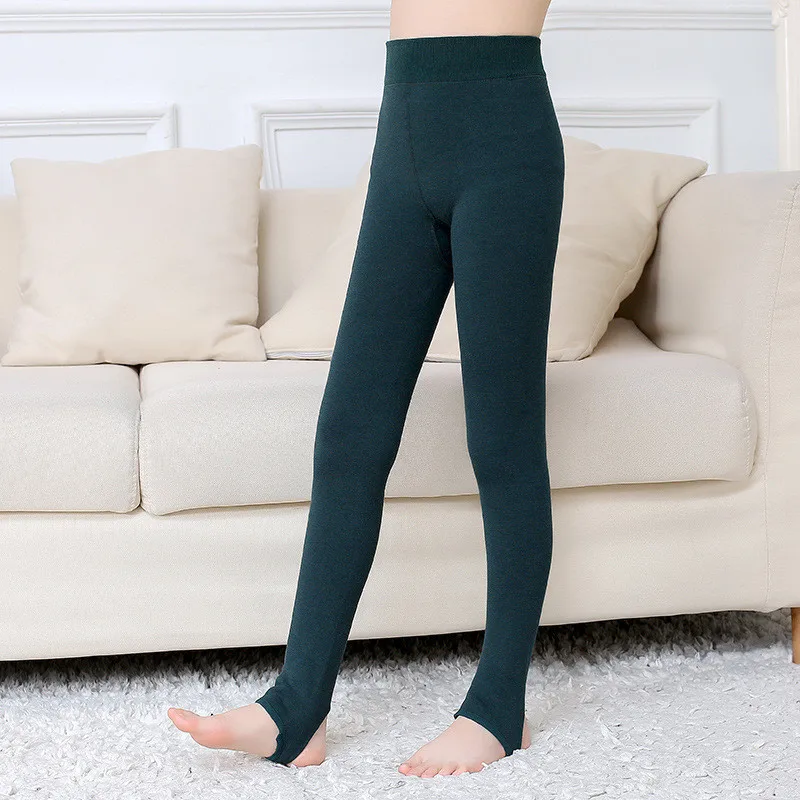 Осень-зима плотные колготки для девочек детские хлопковые бархатные теплые