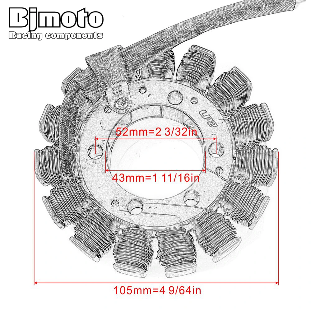 

BJMOTO For Kawasaki ZX600 Ninja ZX6R ZX-6R ZX 6R 2007 2008 Motorcycle Ignition Magneto Engine Stator Generator Charging Coil