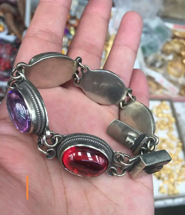 Бесплатная доставка Высокое качество Циркон Кристалл Тибет серебряный камень