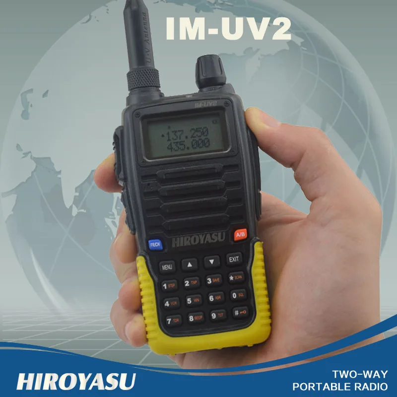 HIROYASU желтая Цветовая Φ 136-174 МГц &amp IM-UV2 Двухдиапазонная 5 Вт/3 Вт 128CH FM 65-108