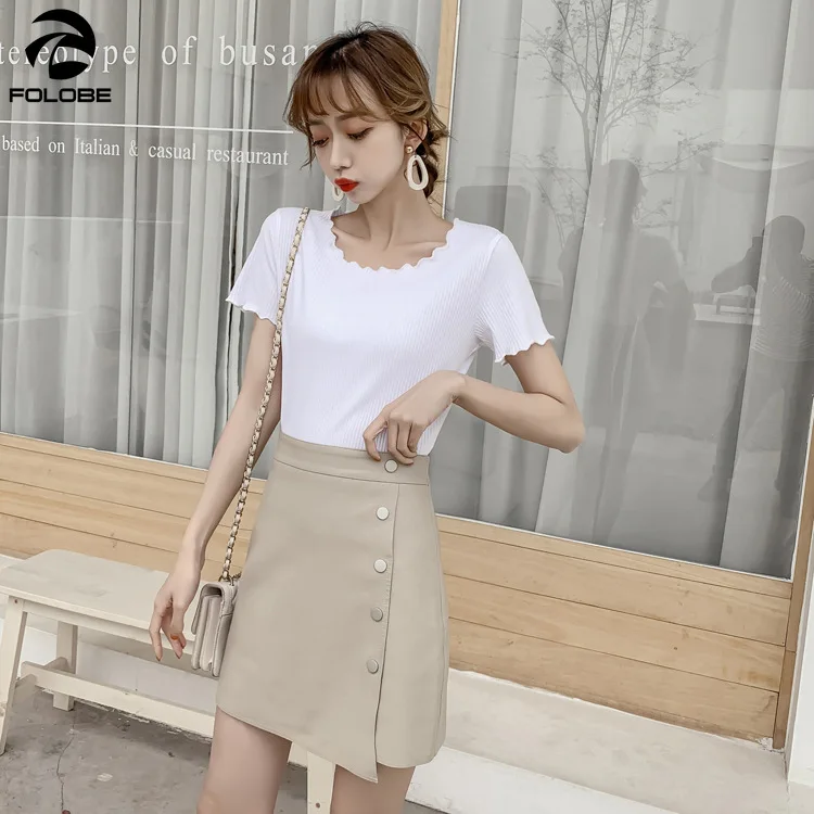 

FOLOBE Plus Size S-XL Harajuku Summer T Shirt Women 2020 Summer Shirt Sleeve T-shirt Woman Tee Tops Casual Female Tshirt
