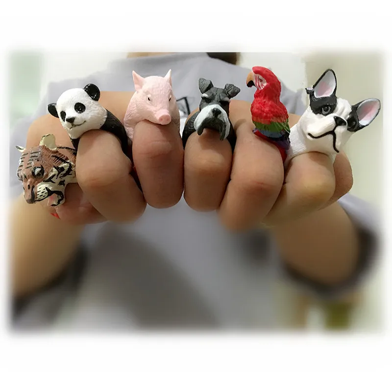 Горячая Распродажа милые розовые кольца в виде свиньи 3D форме животных милый