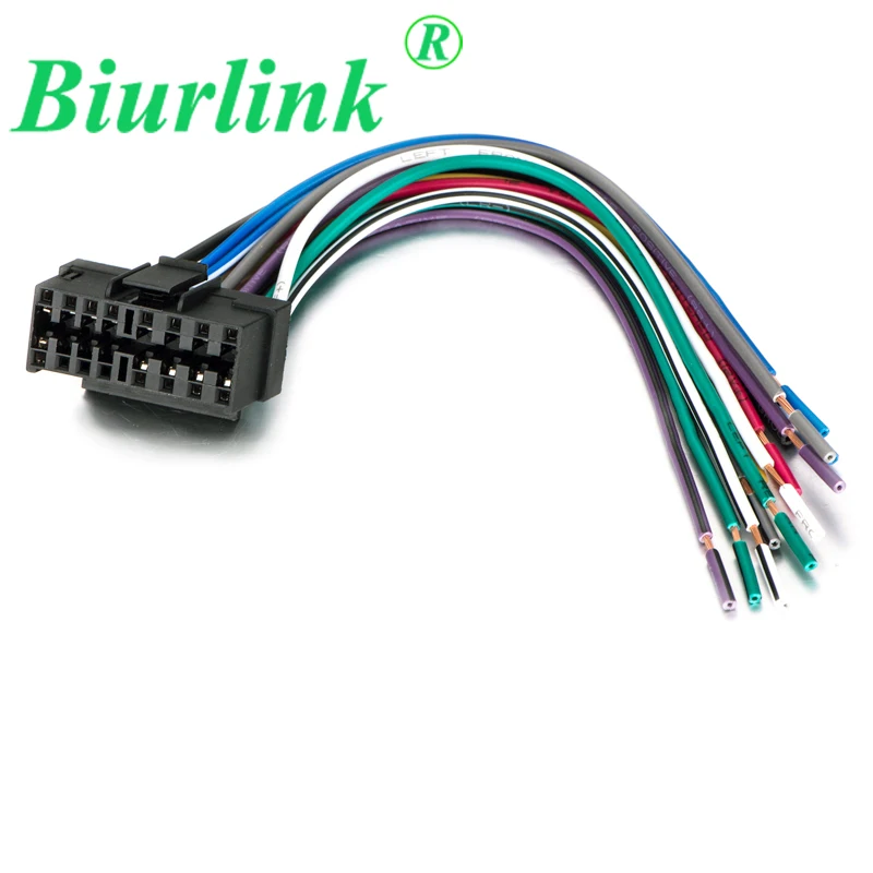 

Biurlink Aftermarket Car Stereo Receiver Replacement Wire Harness Cable for Sony 16Pin Socket MEX-BT31PW CDX-CA700X WX-GT90BT