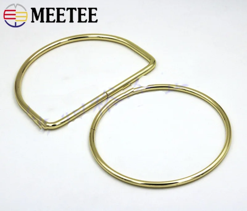Meetee 2/10 шт. 60 120 мм металлическая круглая сумка с ручкой пряжки женская замком
