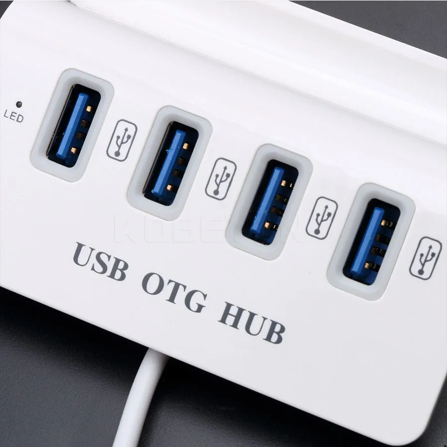 4 портовый usb концентратор OTG Micro USB 3 0 480 Мбит/с адаптер разветвитель конвертер для