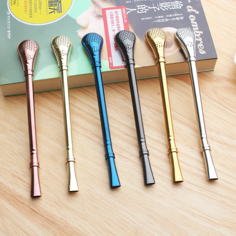 CTREE креативные металлические соломинки для питья ложка из нержавеющей стали 304