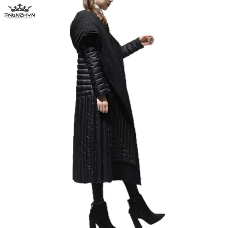 

Lightweight Down Jacket Parka Female 2019 Winter Warm Hooded Duck Down Winter Women Down Coats High-end Plus size Long Outerwear