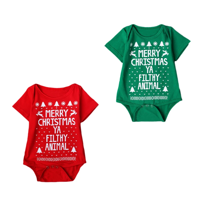 

Hallowee Newborn Baby Kids Girls Boys Merry Christmas Romper Santa Claus and snowflakes Jumpsuit Outfit Set