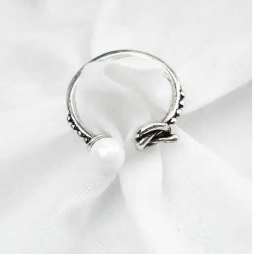jz 055 2017 simple opening pearl knot full ring fashion big wild tail jewelry female most beautiful accessories fac | Украшения и