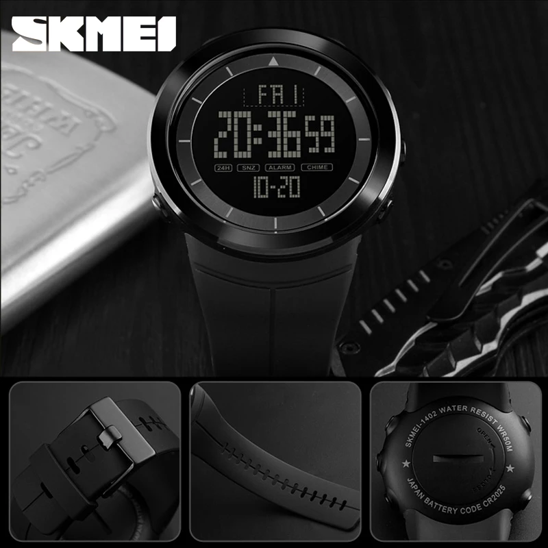 SKMEI спортивные часы водостойкие Chrono Multifunction цифровые для мужчин модные