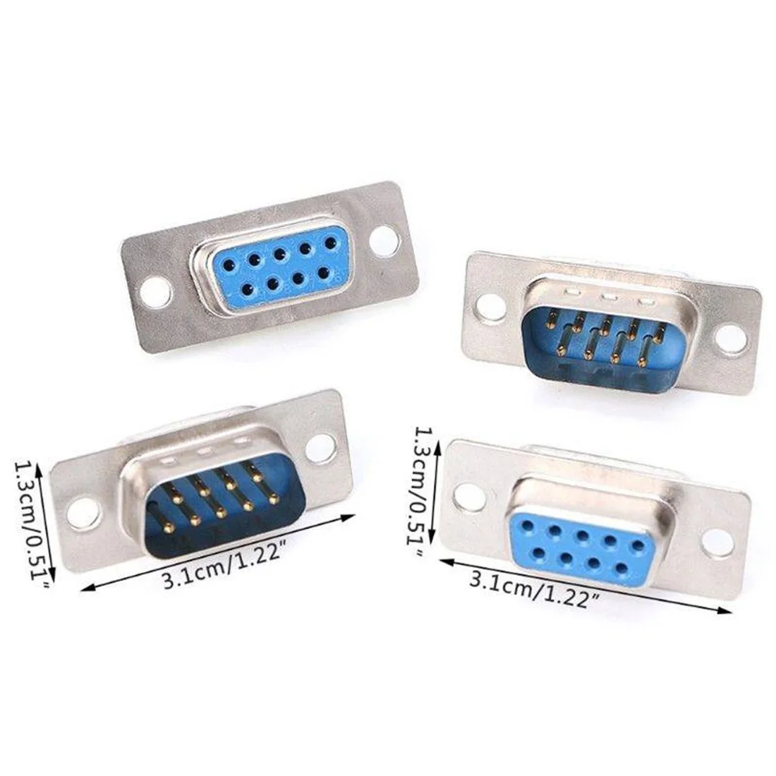 10 шт. RS232 DB9 последовательный VGA 9 Pin 2 ряда припоя Тип штекер D-SUB штекер/гнездо разъем