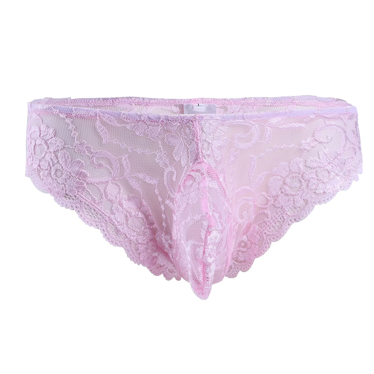 Pink Гей-купальник, мужское нижнее белье, бикини, трусы, нижнее белье, купальный костюм с выпуклой сумкой, купальный костюм с низкой посадкой, мужские трусы для плавания - Цвет: Pink