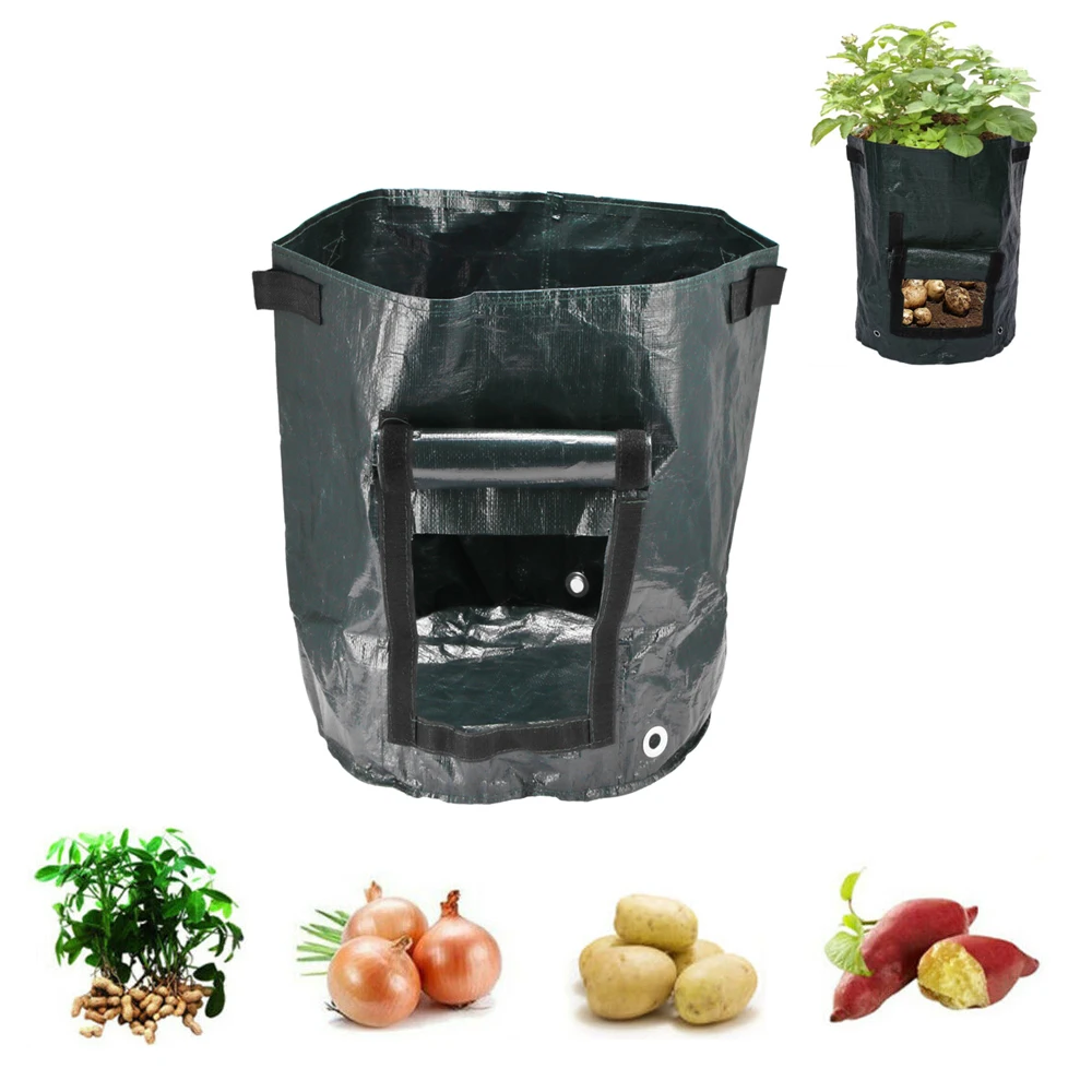 Potato Bag 8 карманов выращивание картофеля посадки тканые мешки ткани садовые горшки плантаторы для овощей, огородная кармашки для выращивания растений ролик для нанесения краски - Цвет: Potato Bag