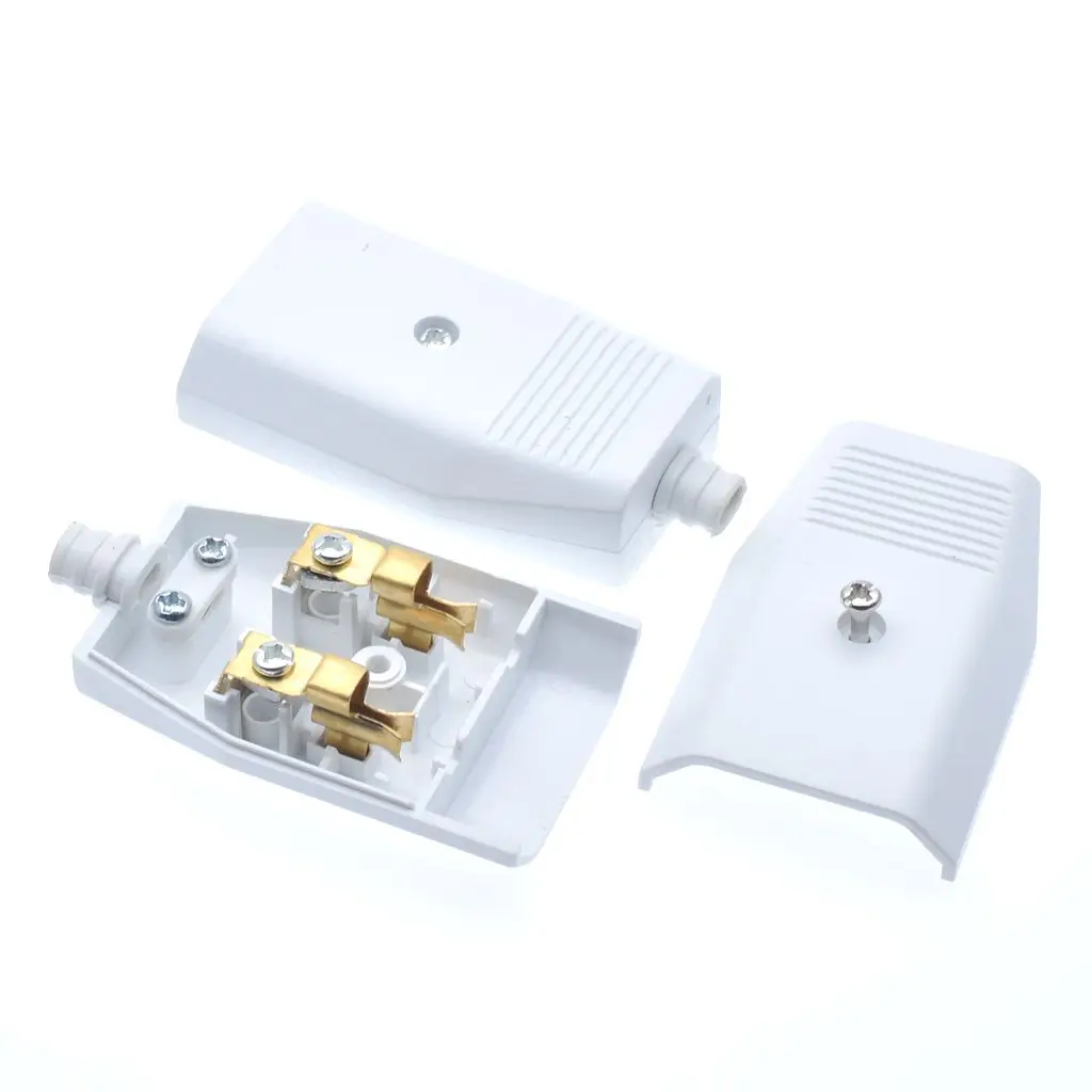 Европейский 2 Pin DIY Rewireable розетка ЕС CEE7/16 2 контактный разъем «Мама», черный/белый одобрено немецкой электротехнической асоциацией выходным гнездом