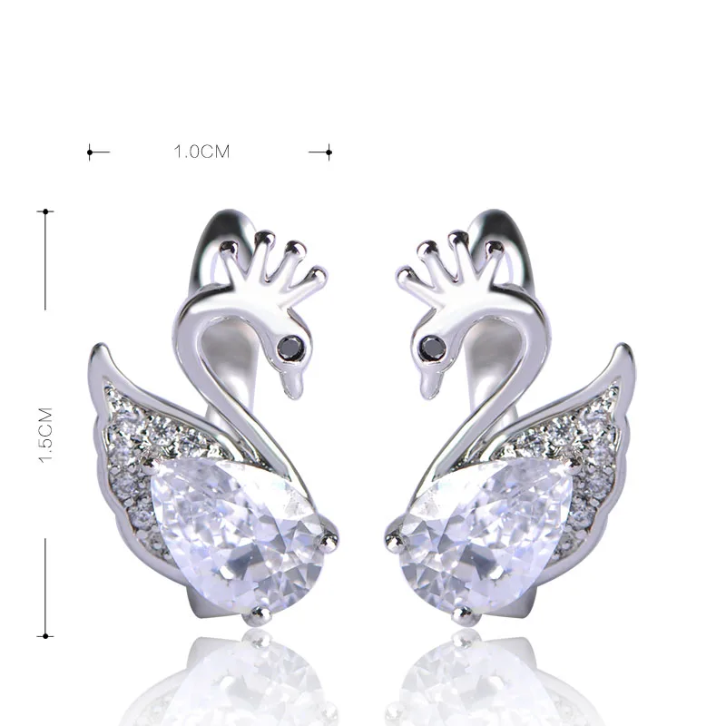 MECHOSEN милые английские серьги с застежкой в форме лебедя для женщин и девочек