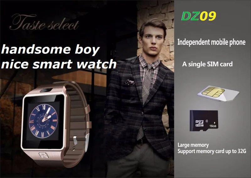 Горячая Распродажа DZ09 Смарт часы Android телефонный звонок 2G GSM sim-карта камера Bluetooth Smartwatch для andoid и ios