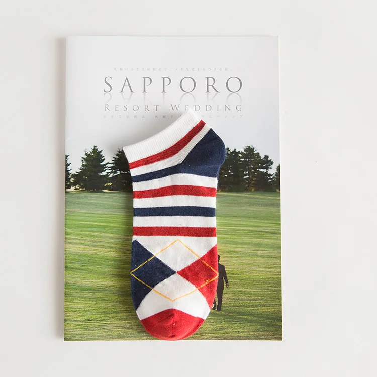 

Men's Socks Cotton Stripe Boat Socks All Seasons Spring Autumn Male Casual Harajuku Breathable Men Ankle Sock Meias