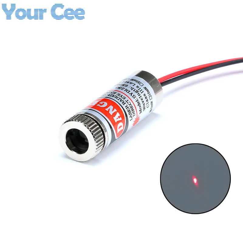 Лазерная головка со стеклянной линзой 650 нм 5 мВт регулируемая промышленный