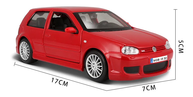 Maisto 1/24 Гольф MK4 R32 литой брелок для автомобильных ключей модель классического