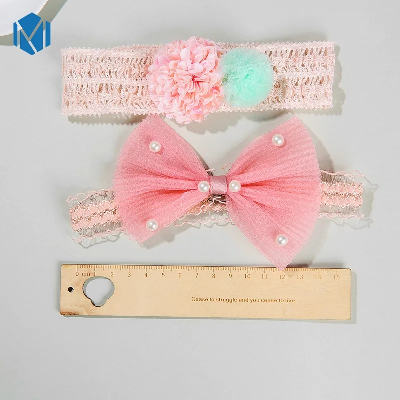 M MISM 3 шт./лот аксессуары для волос девочек Милая Розовая Повязка на голову с