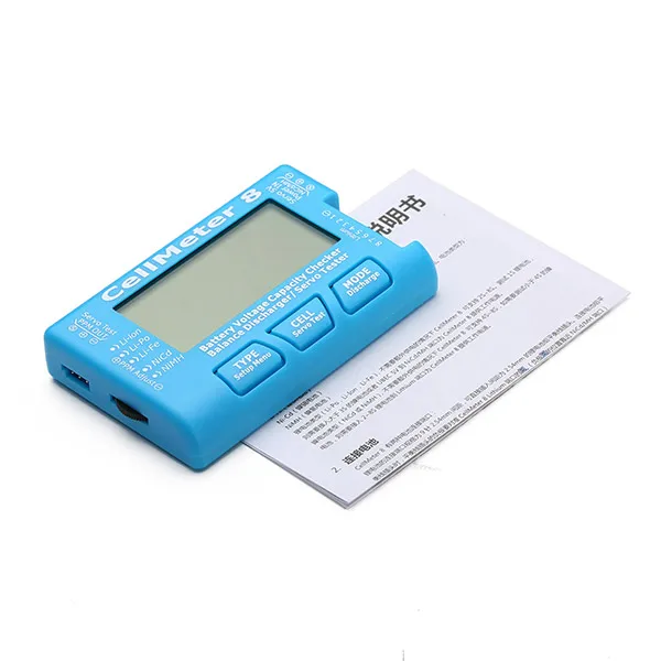 Multifunctional CellMeter 8 Digital Battery Capacity Servo Checker Tester 2S-8S For RC Airplane Spare Parts With Backlight | Игрушки и
