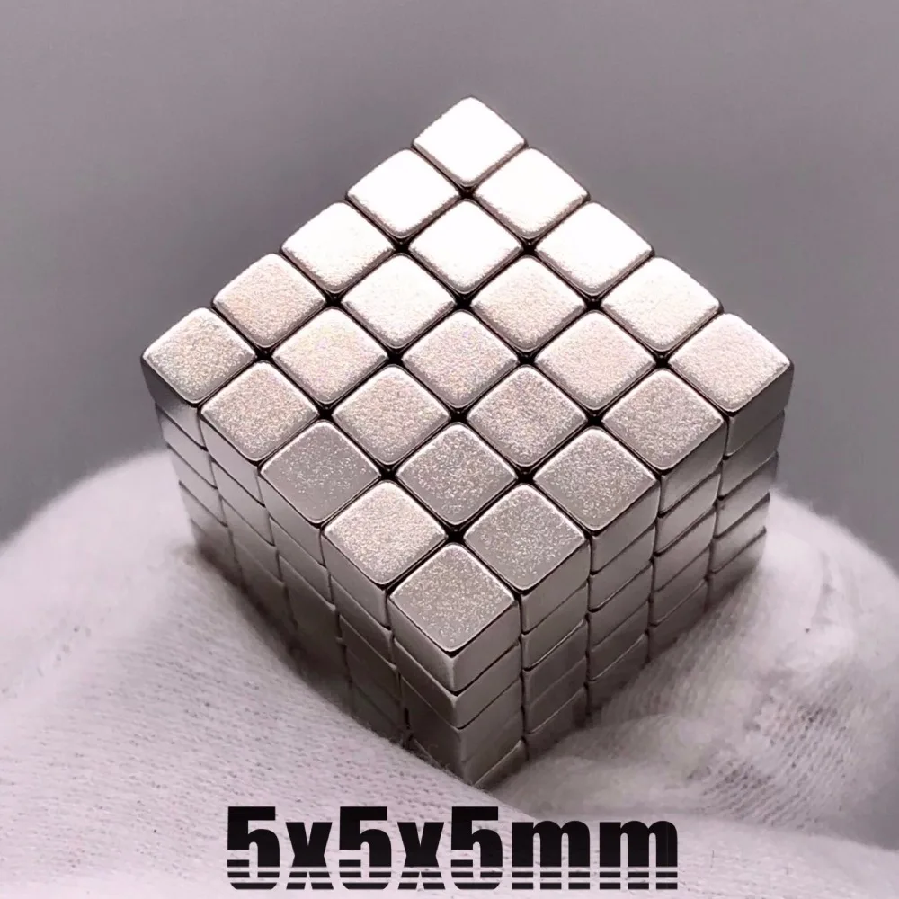 50 шт. 5x5x5 Неодимовый Магнит куб 5 мм N35 Постоянный NdFeB супер сильные магнитные