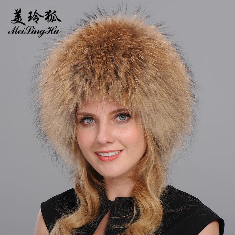 Bomber Hats Women Real Fox Fur Hat Solid Russian Winter Trapper Caps Bombers | Аксессуары для одежды