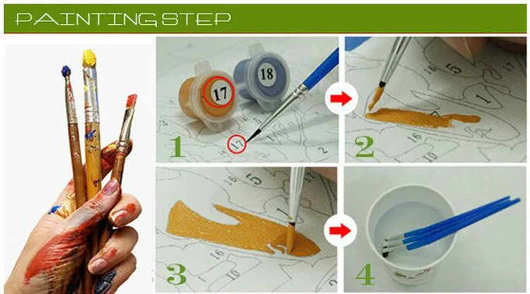 Unframe картина маслом по цифровой DIY Рисунок Живопись цветные цифры на холсте