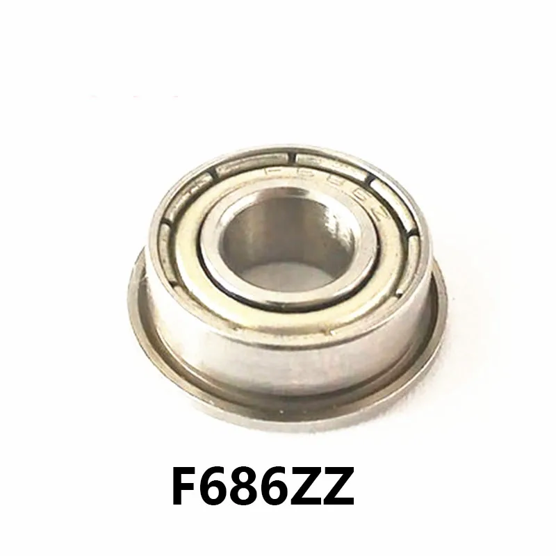 2 шт./лот F686ZZ Миниатюрный Мини фланцевый подшипник F686-ZZ 6*13*15*5 мм
