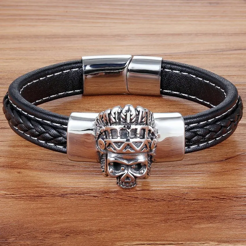 Браслет XQNI из натуральной кожи для мужчин много стилей на выбор особый дизайн