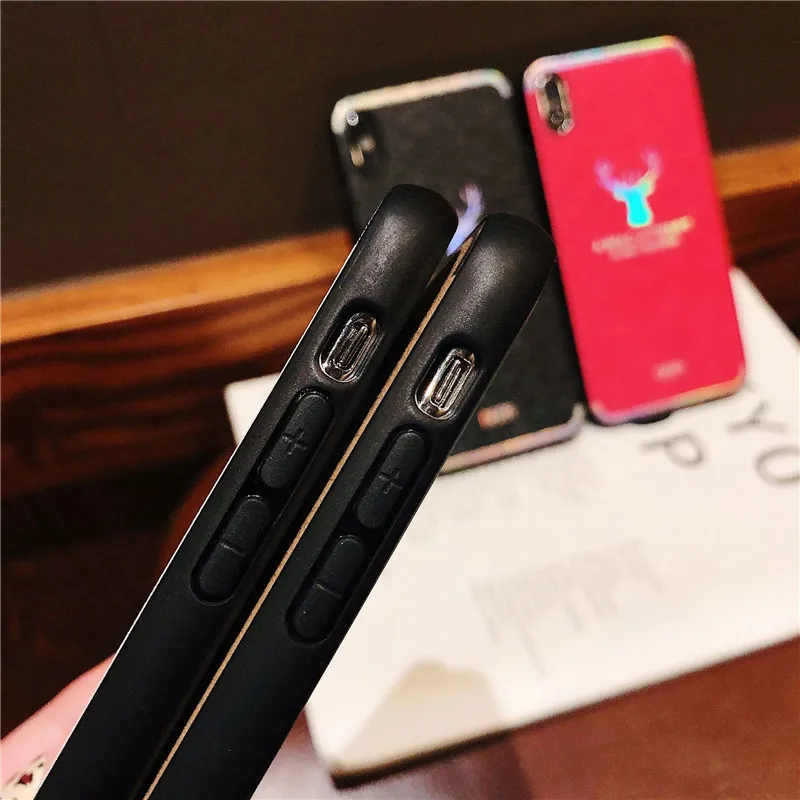 QIBOY градиент модные красочные Олень чехол для iPhone 7 8 6 S Plus X XS Max XR обложки случаях