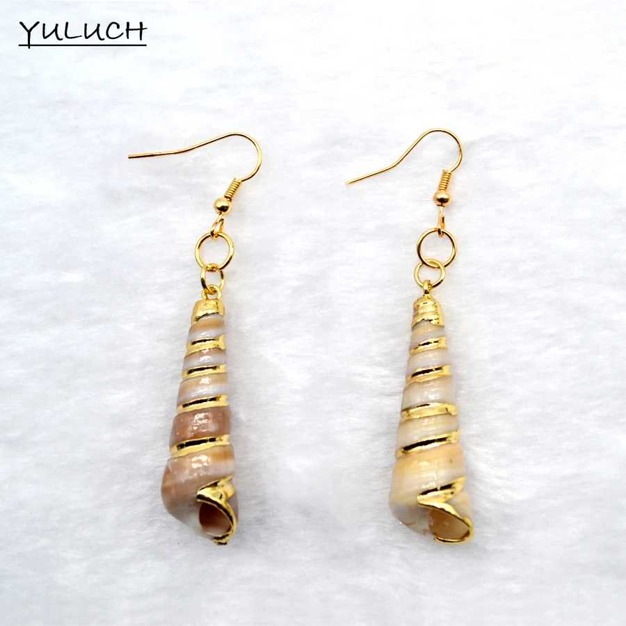 Женские свадебные и вечерние серьги-раковины золотистого цвета корейский стиль |