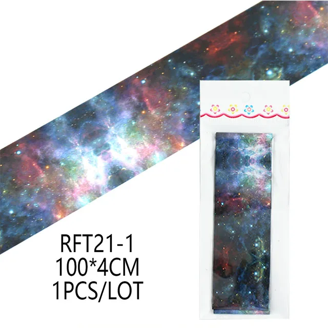 1 10Pcs/Set Starry Sky Nail Foils Holographic Gradient Transfer Decal Mix Design Nail Stickers Manicure Decoration DIY Wraps - Цвет: 1