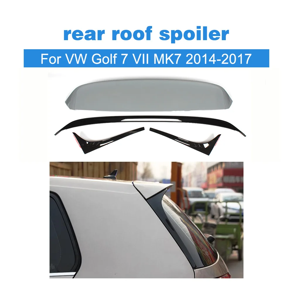 

ABS Unpainted Rear Roof Spoiler Window Wing Lip for Volkswagen VW Golf 7 VII MK7 2014-2017 Non For GTI R