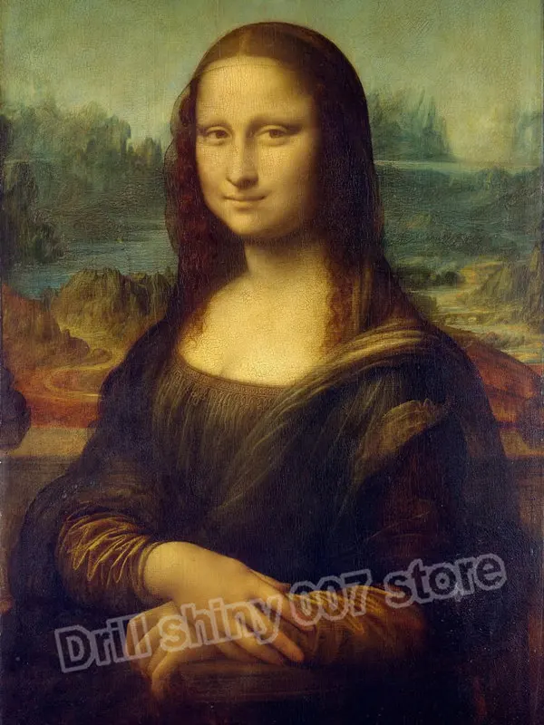 DS53151 5D DIY Полная квадратная/круглая дрель Алмазная картина «Leonardo da Vinci Mona Lisa» Алмазная вышивка крестиком Настенный декор хобби - Цвет: DS53151