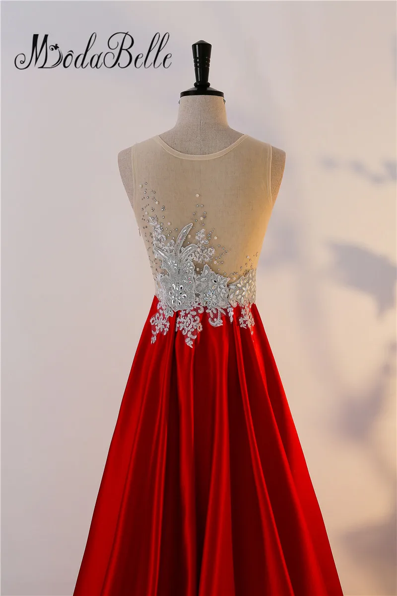 Modabelle Vestidos Festa Longo атлас с кружевом бусинами вечернее платье сексуальное