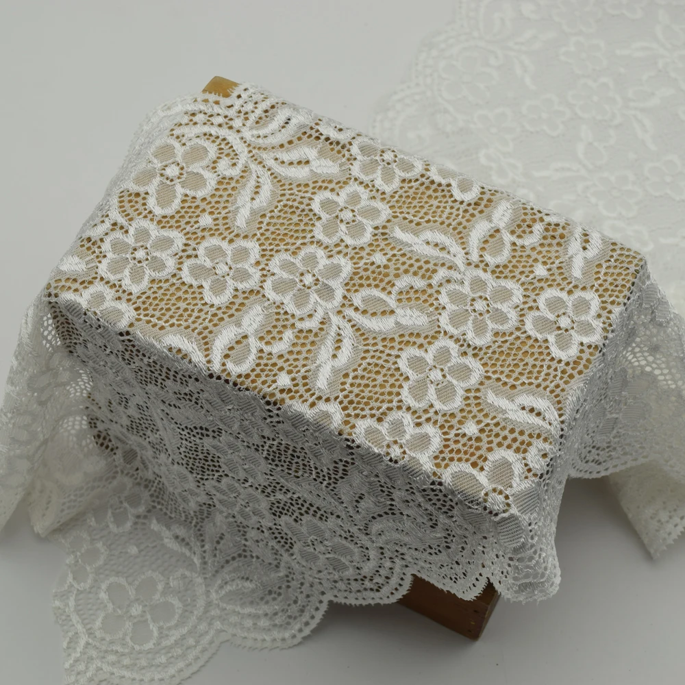 Эластичная мягкая Цветочная кружевная отделка из спандекса 2 ярда хорошего