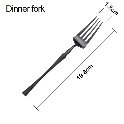 Fork Новинка, набор столовых приборов радужного цвета, роскошная столовая посуда, 1 шт., матовая Полированная Посуда, 304, столовый нож из нержавеющей стали и вилка - Цвет: Fork