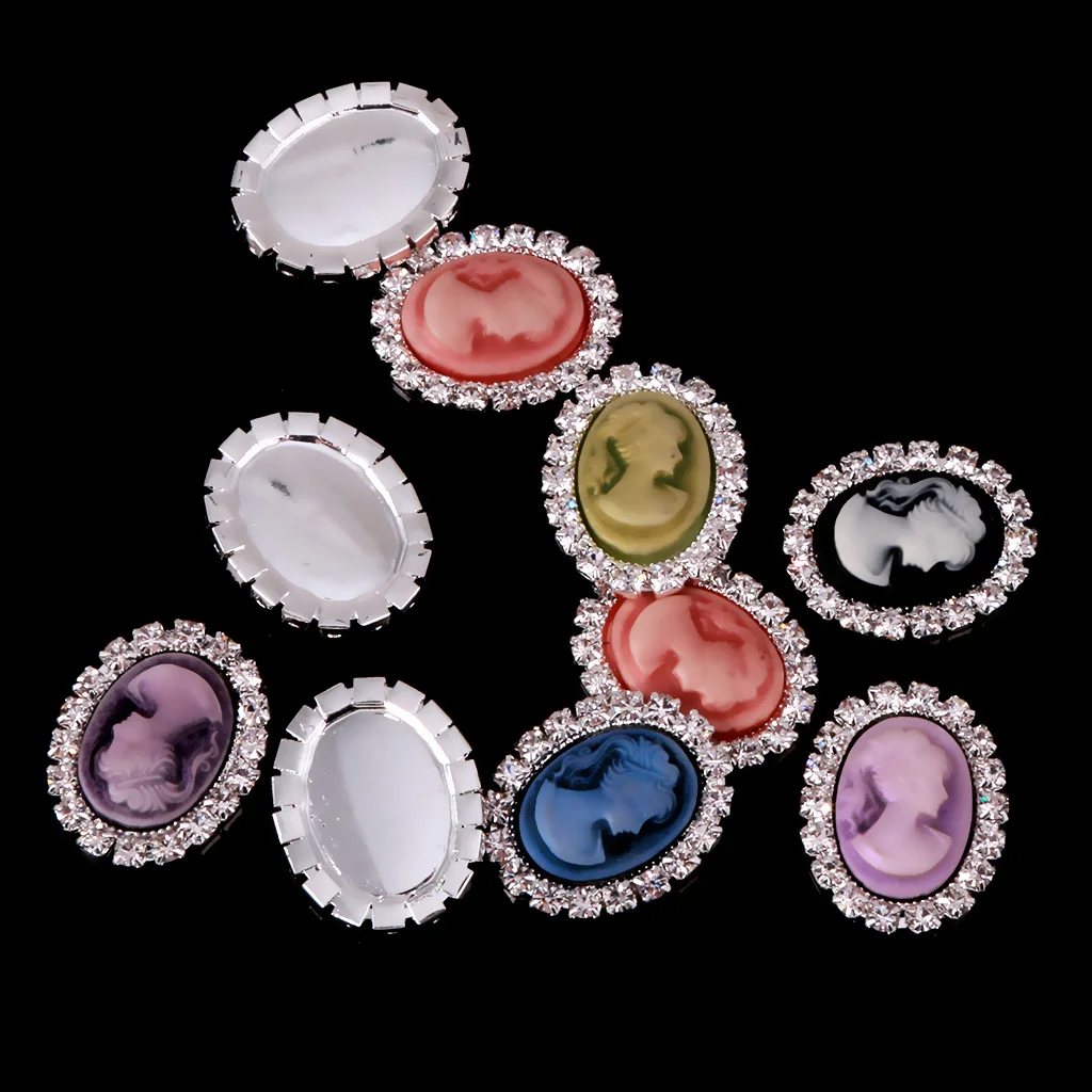 Пуговицы женские Овальные с плоским основанием 10 шт. цветов | Дом и сад