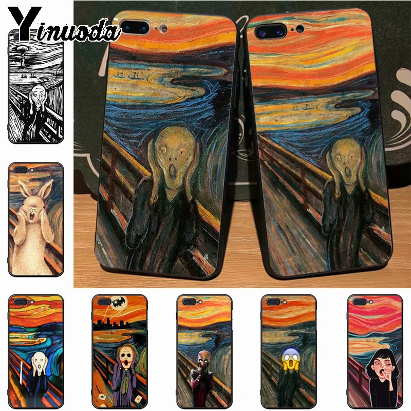 Yinuoda крик от Munch ультратонкий мультяшный рисунок мягкий чехол для телефона из ТПУ