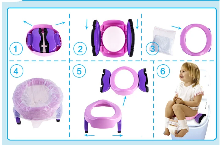 2016 Blue pink Baby Travel Potty Chair 2 in 1 Seat Kids Comfortable Portable Toilet Assistant Multifunction Eco-friendly Stool |