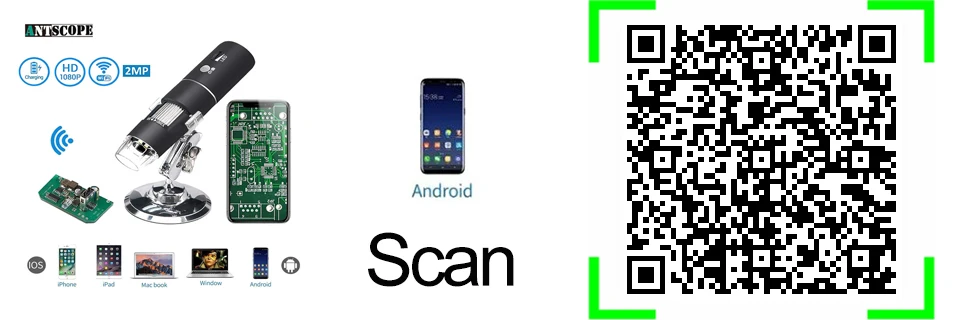1080P 1000X WiFi цифровой микроскоп для Android Iphone мобильный телефон 8 светодиодный 3в1 детский цифровой микроскоп USB эндоскоп зум Камера