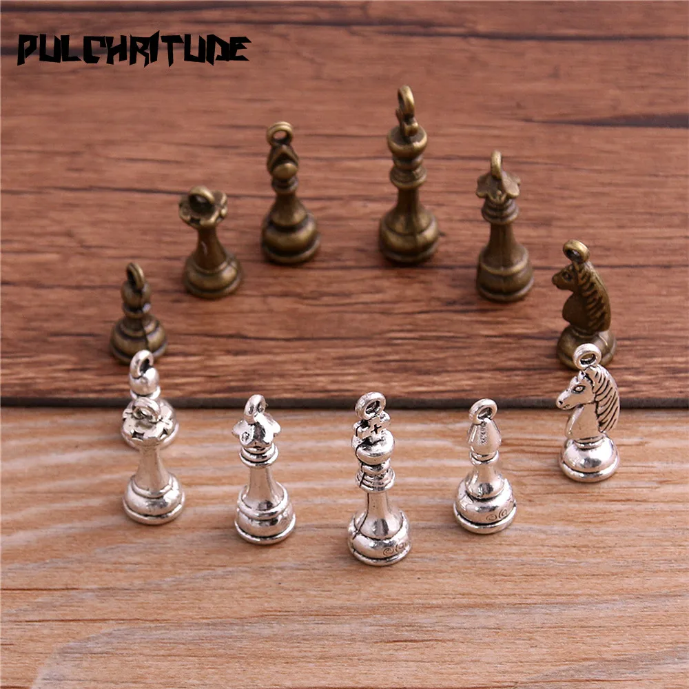 2 комплекта (6 шт./компл.) двухцветные металлические Литые шахматы из цинка