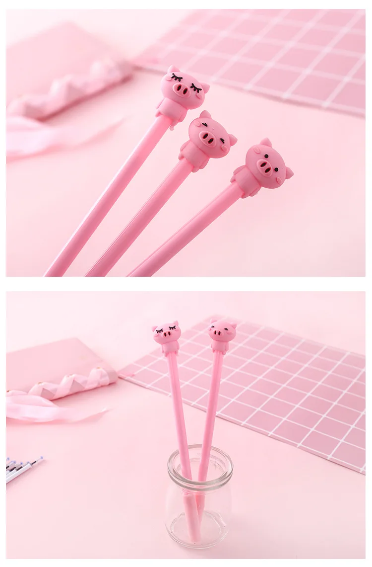 Kawaii с заячьими ушками большой Карандаш Чехол коробка с гелевая ручка с изображением милой свинки для мальчиков Карандаш Чехол Канцелярский набор офисные школьные принадлежности, блокноты для мальчиков и девочек; подарки