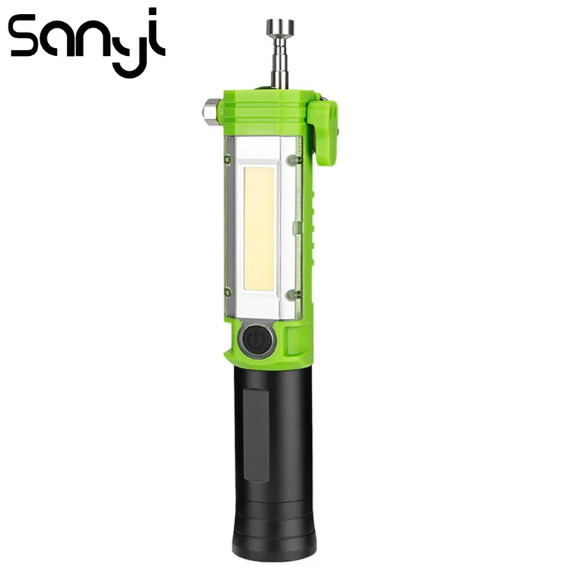 

SANYI 5 Modes Flashlight Torch 3800LM Portable Lamp Magnetic Working Light XPE+COB Hanging Hook Lanterna for Outdoor Camping