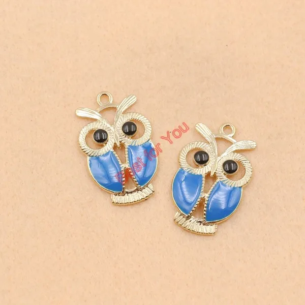 6 шт. разноцветные эмалевые брелоки с покрытием из розового золота стилей |