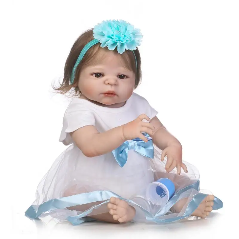 

56cm Full Silicone Reborn Doll Baby Girl Doll Reborn for Children Christmas Gift Bebe Alive Bonecas Reborn Kids Gifts