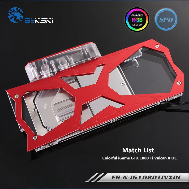 Bykski полный охват GPU воды блок для Красочные iGame GTX 1080 Ti вулкан X OC графика карты FR N